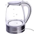 Чайник электрический ZIMBER , 1,7 л, с подсветкой, стекло, пластик, 2200 Вт