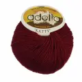 Пряжа ADELIA KATTY 100% шерсть 10 шт. х 50 г 150 м +- 10 м №08 бордовый