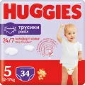Huggies Unisex подгузники трусики 13-17 кг 5 размер 34 шт