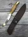 Нож НКВД, сталь 65х13, рукоять литье ясень, ножны из натуральной кожи, Мастерская Семина
