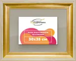 Рамка 30x35 для постера и фотографий, пластиковая, багетная, со стеклом и задником, ВсеПодрамники