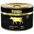 Корм влажный Четвероногий Гурман Golden Line говядина натуральная в желе для собак (525 г)