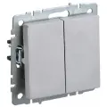 Выключатель проходной 2-кл. СП BRITE ВС10-2-6-БрА 10А алюм. IEK BR-V22-0-10-K47