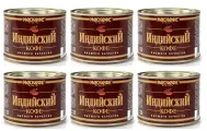 Кофе Москофе Индийский, растворимый, арабика, сублимированный, набор 6шт