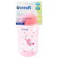 Поильник-непроливайка Uviton Sport, с трубочкой, розовый, 300 мл