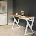 Стол Роста трансформер. Письменный стол 120х65 см, Орех Дижон натуральный/ белый