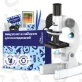 Микроскоп детский школьный Give Creative с набором для исследования и опытов, 6 режимов увеличения
