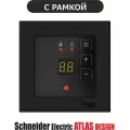 Терморегулятор ЭргоЛайт ТР-09 Атлас Дизайн с рамкой Schneider Electric Atlas Design Для теплого пола, черный