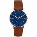 Наручные часы SKAGEN Leather, серебристый