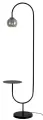 Торшер со столиком De Fran FPB-2704 E27 40Вт тета дымчатое стекло+металл, черный