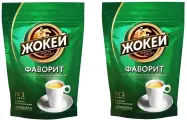 Кофе растворимый сублимированный Жокей Фаворит 150 грамм в пакете 2 штуки