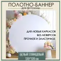 Фотозона на 1 годик баннер 120*120 см белый