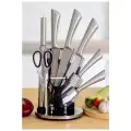 Набор кухонных ножей Astix KS 23, 9 предметов с подставкой.