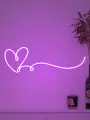 Сердце неоновая лампа, светильник