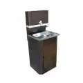 Умывальник дачный Весна с подогревом, тумба, нержавеющая мойка, цвет медь