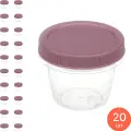Контейнер для хранения продуктов Idea / Идея Ролл пластиковый с завинчивающейся крышкой круглый 0.3л / емкость герметичная (комплект из 20 шт)