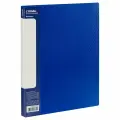 Папка с боковым зажимом СТАММ Кристалл, А4, 17 мм, 700 мкм, пластик, синяя (ММ-30802)