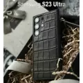 Чехол для Samsung S23 Ultra из натуральной кожи текстура крокодила