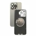 IPhone 15 Pro Max задняя крышка в сборе с окошками камеры (Natural Titanium) натуральный титан