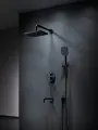 Душевая система с тропическим душем AM.PM X-Joy, встроенный смеситель с термостатом, с изливом, черный