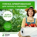 Пленка армированная 200 гр/кв. м, 4х24 м, для теплиц и парников, навесов, строительства, гидроизоляции