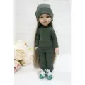 Комплект одежды и обуви для кукол Paola Reina 32 см, темно-зеленый
