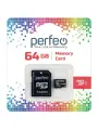 Карта памяти micro SDXC (64 GB) Perfeo Class 10 (с адаптером)