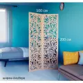 Ширма высокая для салона красоты. Ширма для зонирования комнаты. модель Альберо 200*100 см, цвет бежевый