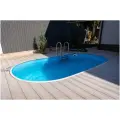 Бассейн овальный LARIMAR 10,1 х 5,49 х 1,25 м шоколад (стальной лист 0,5 мм, чашковый пакет синий 0,4 мм, скиммер+форсунка)
