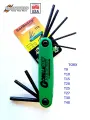 Складной набор из 8 ключей Torx (размеры T9-T40) BONDHUS GorillaGrip (12634)