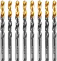 Сверло по металлу, 8 мм, HSS-Tin, Golden Tip, 8 шт. Denzel, 717219