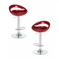 Набор 2 шт. Стул барный DOBRIN DISCO, LM-1010, бордовый металлик