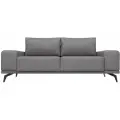 Прямой диван Нео, Велюр, Серый, Ящик для белья, 245х100х80 см