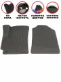 Два передних коврика EVA/ЭВА для OPEL CORSA D (Опель Корса Д), 2006-2014 гг, с 3Д лапой, без разреза, серые соты с темно серым кантом