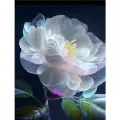 Алмазная мозаика на холсте на подрамнике 40х50 картина стразами «Расцвет пиона»