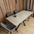 Кухонный стол MESA design Erizo, керамогранит/металл, современный дизайн, 200х90х75 см