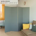Ширма высокая для зонирования комнаты Эконом. Размер 200см высота *200 см ширина. Цвет серый.