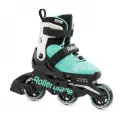 Детские раздвижные ролики Rollerblade Microblade 3WD - Aqua/White р. 28-32