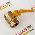 Газовый шаровый кран латунный 1 1/4 дюйма ручка рычаг гайка / гайка (шаровой кран для газа 32 мм внутренняя / внутренняя резьба)
