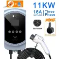 Feyree Зарядное устройство для электромобилей GB/T, розетка 22 кВт, 11 кВт, 3-фазная быстрая зарядка EVSE Wallbox 32A, 7 кВт, 1 фаза, умное управление через приложение WIFI для электромобиля 11KW 16A 3 phase