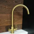 Смеситель для кухни с подключением фильтра воды Haiba HB43828-5, матовое золото