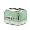 Тостер Ariete Vintage, на 4 ломтика, 6 степеней поджаривания, нагрев и разморозка, зеленый