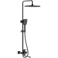 Душевая стойка для ванны FRAP F2471-6 черный, латунь, управление рычажное