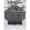 Костровая чаша «Медведь» с крышкой, 65 см, сталь 3 мм, черная
