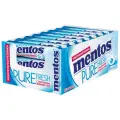 Жевательная резинка MENTOS Pure Fresh свежая мята 15,5 г, 24 шт. в уп.