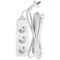 Удлинитель Volsten, 3 гнезда, 3 м, 10 А, 2200 Вт