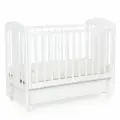 Кроватка для новорожденных Bebizaro Regency Teddy White Маятник универсальный с ящиком (ШхГхВ) 125х67х105 см