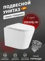 Унитаз Soul of Calypso CS53UQ-OK, подвесная установка, белый, овальный, смыв торнадо