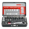 Набор торцевых головок 1/4 и бит с трещоткой 31 предмет мини mte