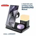 Беспроводная зарядка 3 в 1 для Samsung, док станция QI (LUMINARY model) Черная